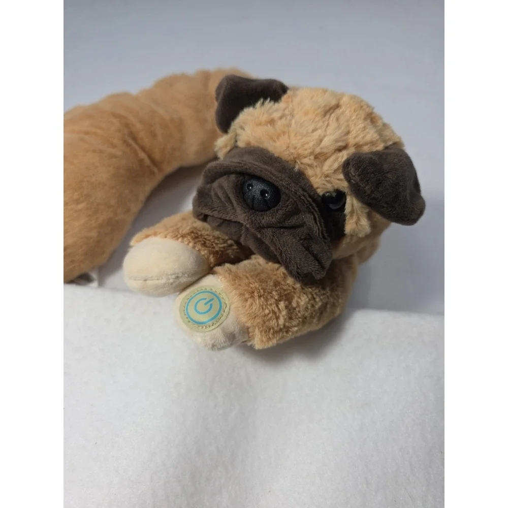 Pug Dog Vibrating Neck Massager Plush Travel Neck Pillow In Working‎ Condition